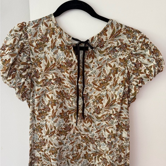 Doen Brown and Cream Floral Maxi Dress - Picture 6 of 7